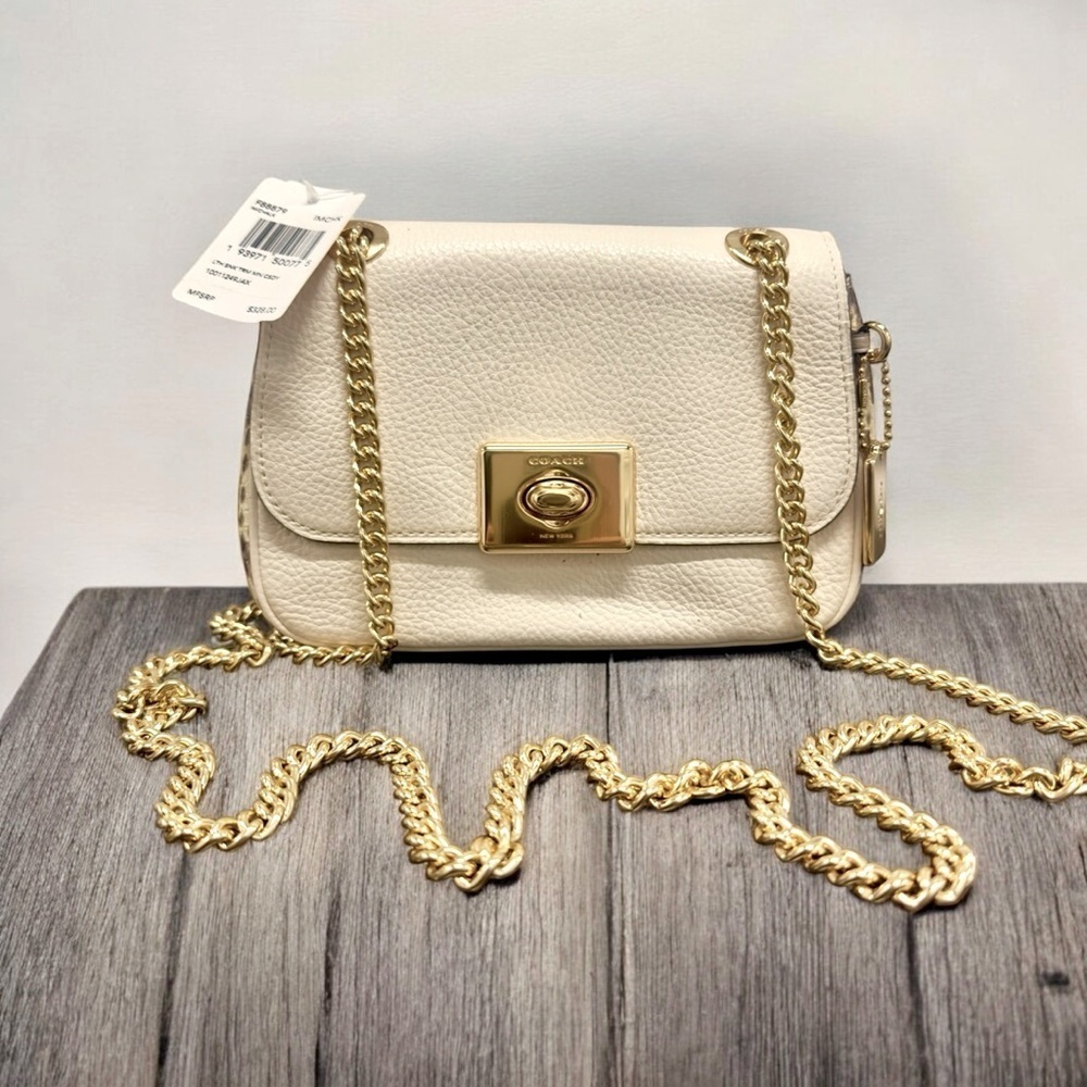 Coach Mini Cassidy Leather Snake Embossed Crossbody New With Tags